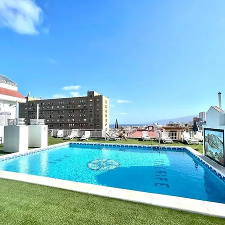 Long Studio, High Floor, Wifi, Rooftop Pool, 250m To The Beach In Puerto De La Cruz * Puerto de la Cruz (Tenerife)