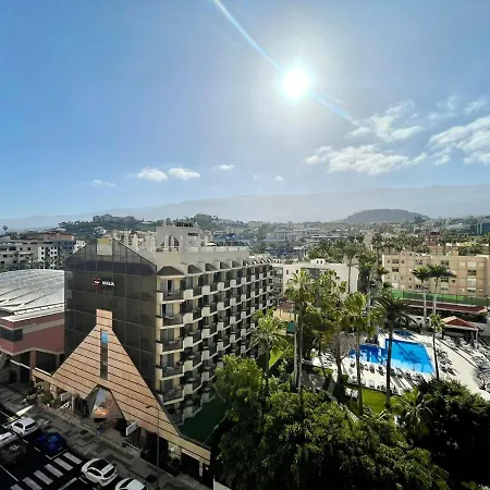 Long Studio, High Floor, Wifi, Rooftop Pool, 250m To The Beach In Puerto De La Cruz *